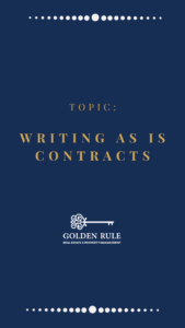 Writing As-Is Contracts